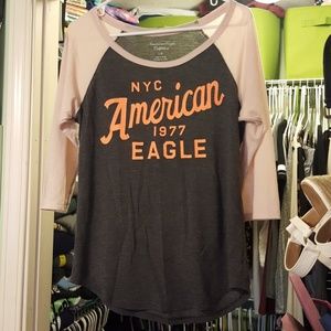 American Eagle baseball tee